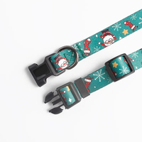 Correas Personalizadas de Lujo para Perros de Navidad y Año Nuevo - Correas de Nailon con Estampado y Decoración de Plumas Ajustables para Razas Pequeñas