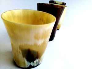 La mejor calidad, indio hecho a mano, buey, cuerno de búfalo, taza de cerveza corta, estilo Ángel, vasos de vidrio, artesanías naturales - Product Image 3