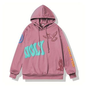 Fabricantes de ropa, Sudadera con capucha de lavado ácido con estampado de hojaldre personalizado, sudadera térmica de algodón de peso pesado de alta calidad para hombres, ropa informal - Product Image 1