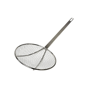 أواني المطبخ متعددة الوظائف بشكل مستدير من الفولاذ المقاوم للصدأ شبكة فلتر مصفاة مع Hdle طويلة - Product Image 3