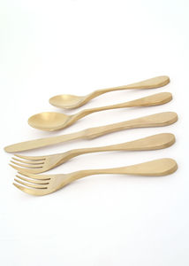 ชุดช้อนส้อมเครื่องเงินสแตนเลส304ชุดมีดชุบทอง4ชิ้น18/8สำหรับงานแต่งงาน D044ขายตรงผู้ผลิต - Product Image 5