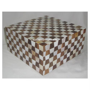 Boîte à bijoux en bois de forme carrée, faite à la main, de haute qualité, très exclusive, avec motif floral, pour les cadeaux de mariage. - Product Image 1