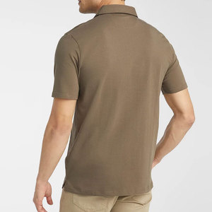 Polo de manga corta con cuello levantado de alta calidad, Polo Unisex liso, camiseta Polo, camiseta bordada de algodón suave con logotipo - Product Image 4