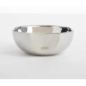 Bol en métal de décoration d'intérieur haut de gamme pour designer, bol en métal poli, décoration d'intérieur moderne de luxe, bol de présentation et de stylisme, plaqué en toute sécurité - Product Image 5