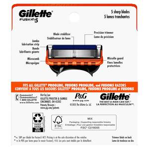 Recharges de lames de rasoir Gillette Fusion5 pour hommes, 8 recharges de lames de rasoir - Product Image 6