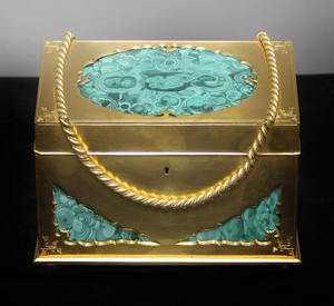 Malachite Three-Piece Self-Adhesive Eco-Friendly <b>Desk</b> Set Stylish Home Decor Made From Stone - Product Image 1