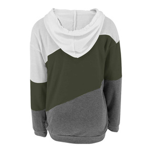 Sweat-shirt décontracté à manches longues tricoté gaufré imprimé sapin de Noël à paillettes pour femmes, tenue ample à capuche pour femme - Product Image 6