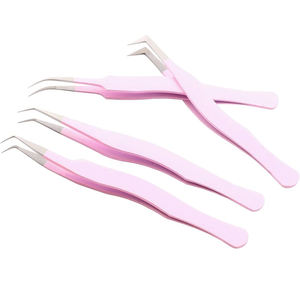 M ขนตาแหนบสำหรับการต่อขนตา (ชุด4) -แหนบต่อขนตาแบบมืออาชีพ-ปลายไฟเบอร์ - Product Image 1