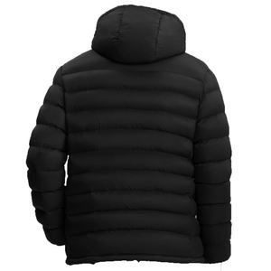 Men's Puffer Jacket <b>with</b> Detachable <b>Hood</b> Custom Lightweight Water Resistant Insulated windbreaker <b>Winter</b> Puffy <b>Coat</b> OEM - Product Image 4