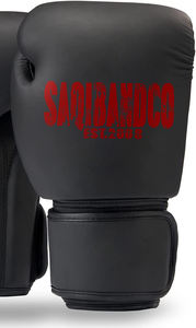 Gants de boxe en cuir de conception supérieure noire, gants de kickboxing de haute qualité, gants MMA et gants de boxe d'entraînement - Product Image 5
