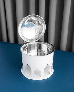 Diseño hecho a mano con aspecto de Oriente Medio, calentador de alimentos decorativo árabe, cazuelas de Buffet con soporte, calentador de ollas calientes, uso de servicio - Product Image 3