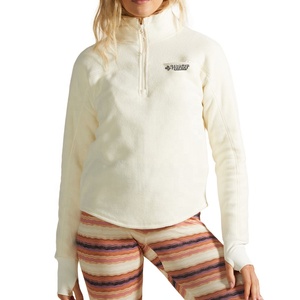 Sudadera de Color sólido para mujer 1/4, jersey de media cremallera, ropa de calle informal, Sudadera de punto transpirable ecológica para mujer - Product Image 1