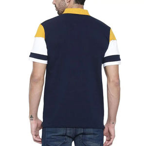 เสื้อโปโลสำหรับผู้ชายเสื้อเชิ๊ตแบบถักโลโก้แบบกำหนดเองดีไซน์ใหม่ล่าสุดสีพื้นขนาดพลัสไซส์ - Product Image 3