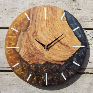 Luxury Resin <b>Wall</b> <b>Clock</b> Artistic Design Quartz Movement Modern Home Decor Single Face Bulk Wholesale for Hotel - Product Image 1