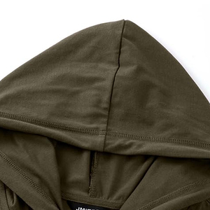 เสื้อฮู้ดดี้ผู้ชายคุณภาพดีที่สุด แขนสั้น ขายส่ง รับออกแบบเอง เสื้อฮู้ดดี้ผู้ชายแบบเรียบ MOQ ต่ำ - Product Image 4