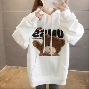 <b>Bear</b> Cartoon Customized Autumn and Winter Breathable Oversized Embroidered Patches Women's <b>Hoodie</b> <b>Hoodie</b> Sweatshirt Pullover - Product Image 2