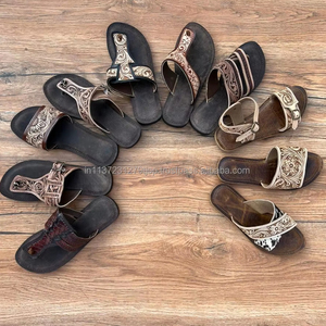 Casual <b>Slip</b> on Cowhide Tooling Carving Slipper Stylish Leather Slipper for Women Real Handmade Western Women Sandals - Product Image 6