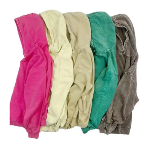 Ropa de invierno 420gsm tela de lana pesada lavado ácido Vintage Sun faded parche desgastado sudaderas con capucha - Product Image 4