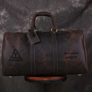 Royal Arch Chapter Bolsa de viaje Cuero vintage genuino Precio bajo MOQ Personalizado Masonic Regalia Bolsas - Product Image 6