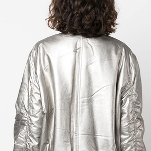 Chaqueta universitaria de satén para mujer, chaqueta universitaria de satén, ropa personalizada más vendida, chaqueta universitaria de satén para mujer - Product Image 5