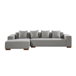 SFL68002 <b>L</b>-<b>Shaped</b> Chesterfield <b>Sofa</b> Home Furniture Set for Living Room & Apartment Chenille <b>Cover</b> with Sponge Filling - Product Image 3
