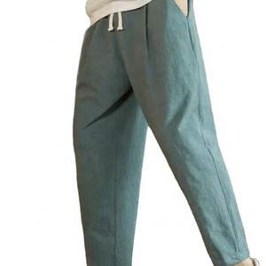 Pantalones de invierno para hombre, de terciopelo lavado, de tiro medio, de pierna recta, con borde deshilachado. - Product Image 1
