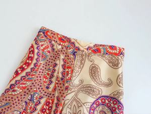 Impression florale multicolore braguette à glissière pleine longueur décontracté à la mode nouveauté grande taille Style populaire pantalon/pantalon pour femmes - Product Image 3