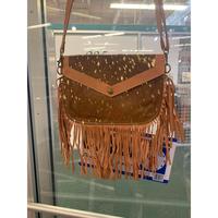 BS INTERNATIONAL Tas Selempang Wanita Kulit Asli Cokelat Mewah Tahan Air Anti Air Bordir Motif Hewan