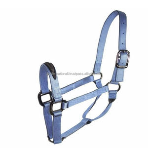 Double <b>Thick</b> Heavy Duty Premium Nylon Horse Halter in Many Colors and Custom Sizes With Nickel or Brass Variant Hardware - Product Image 2