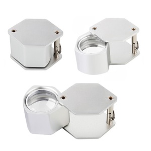 Lupa de Joyero Plegable con Acabado Plateado, Lupa de Bolsillo para Diamantes y Piedras Preciosas, Lente de Aumento de 10X para Herramientas de Orfebrería - Product Image 3