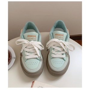 Baskets blanches tendance printemps-automne 2026 pour femme, style coréen, <span class=keywords><strong>plateforme</strong></span> polyvalente, chaussures de skate décontractées, en stock à l'étranger - Product Image 2