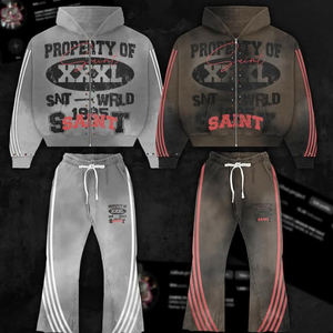 Conjuntos Deportivos de Entrenamiento de Moda, Etiquetado Privado, Precios Accesibles, Calidad de Exportación, Sudadera con Capucha y Pantalones Deportivos con Cremallera - Product Image 6