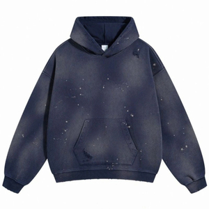 Sweat-shirt à capuche pour homme Index, marron délavé, 100% coton French Terry, coupe ample, avec poche, style décontracté, pour l'automne - Product Image 3