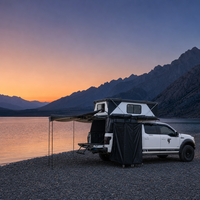 Tente de toit pour camionnette, tente de toit pop-up double couche à toit rigide pour 4x4, tourisme et camping