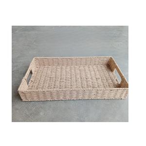 Plateau de service ovale en rotin écologique en gros, plateau de petit-déjeuner en canne naturelle durable, panier de rangement pour aliments tissé à la main - Product Image 2