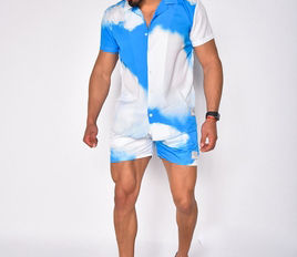 Ropa de calle personalizada, ropa deportiva de algodón para correr, chándal de gimnasio y pantalones cortos de sublimación de 2 piezas, Conjunto de camiseta para hombre - Product Image 4