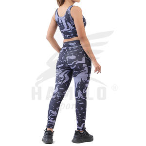 Ensemble d'entraînement avec logo personnalisé vêtements pour femmes vêtements de sport 2 pièces vêtements de sport pour femmes ensemble fitness et yoga par teinture - Product Image 2