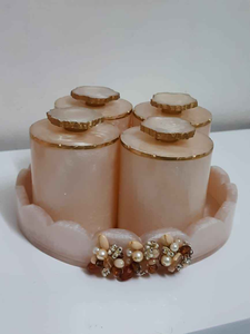 Handmade Luxury Resin Jar Set Stylish Storage Solution with <b>Ornament</b> & Bobble Head Premium Decorative for Home & <b>Kitchen</b> - Product Image 6