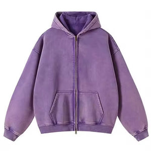 100% coton tissu polaire décontracté Streetwear goutte épaule chiffres respirant écologique sweats à capuche tricoté acide lavage à capuche femmes - Product Image 6