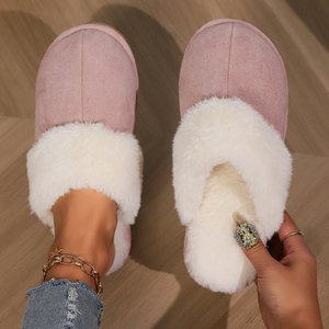 <span class=keywords><strong>Chaussons</strong></span> d'hiver pour femmes à semelle épaisse, thermiques Heattech, style fourrure, pour intérieur et extérieur, vente en gros transfrontalière, automne-hiver, vêtements d'extérieur pour la maison - Product Image 4