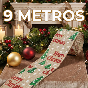 Nastro in tessuto con motivo natalizio da 9 metri - Product Image 5