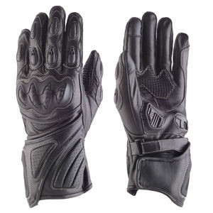Gants de Moto Cuir Noir Couture Blanche Moto Auto Racing Style Long Écran Tactile Cafe Racer Sécurité Gants de Motard - Product Image 5