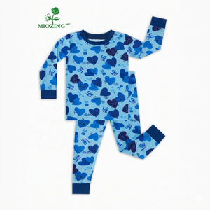 Conjuntos de Pijamas de Bambú y Spandex para Bebé Miozing en Stock, Moda Primavera, 2 Piezas, Hipoalergénicos, Transpirables, de Secado Rápido, Venta al Por Mayor para Boutiques - Product Image 1