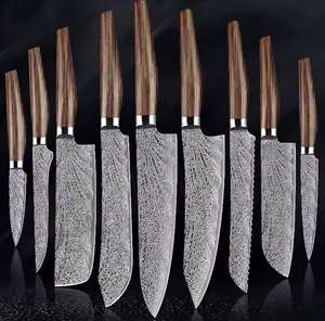 Couteau de chef en acier inoxydable à haute teneur en carbone innovant avec manche en bois de pakkawood Utilisation en cuisine Acheteurs commerciaux attrayants - Product Image 4