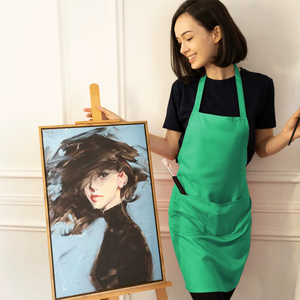 Customizable BEAM 100% Polyester Sleeveless Painting and Kitchen Apron Back <b>Lace</b> Design with Front Pockets - Product Image 2