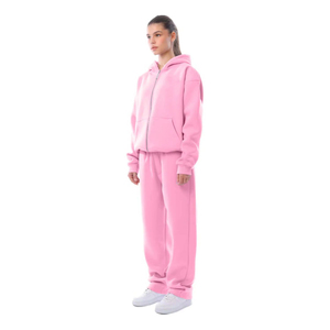 Alta calidad personalizado señoras OEM Crop Chándal gimnasio entrenamiento Jogging traje de gran tamaño poliéster algodón al por mayor mujeres chándal - Product Image 5