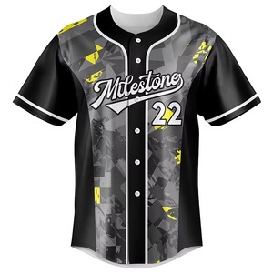 Camiseta de béisbol sublimada de poliéster 100% de estilo deportivo personalizado, camisetas deportivas de softball transpirables, juego de ropa deportiva - Product Image 1