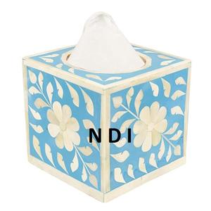 Style traditionnel nacre serviette papier stockage forme carrée boîte à mouchoirs pour vaisselle décoration maison dîner Table fête - Product Image 5