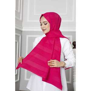 Châle plissé fuchsia, élégant accessoire de tête et foulard - Product Image 1