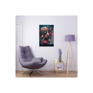 Colibrì modello 2 decorazione della parete della pittura di vetro